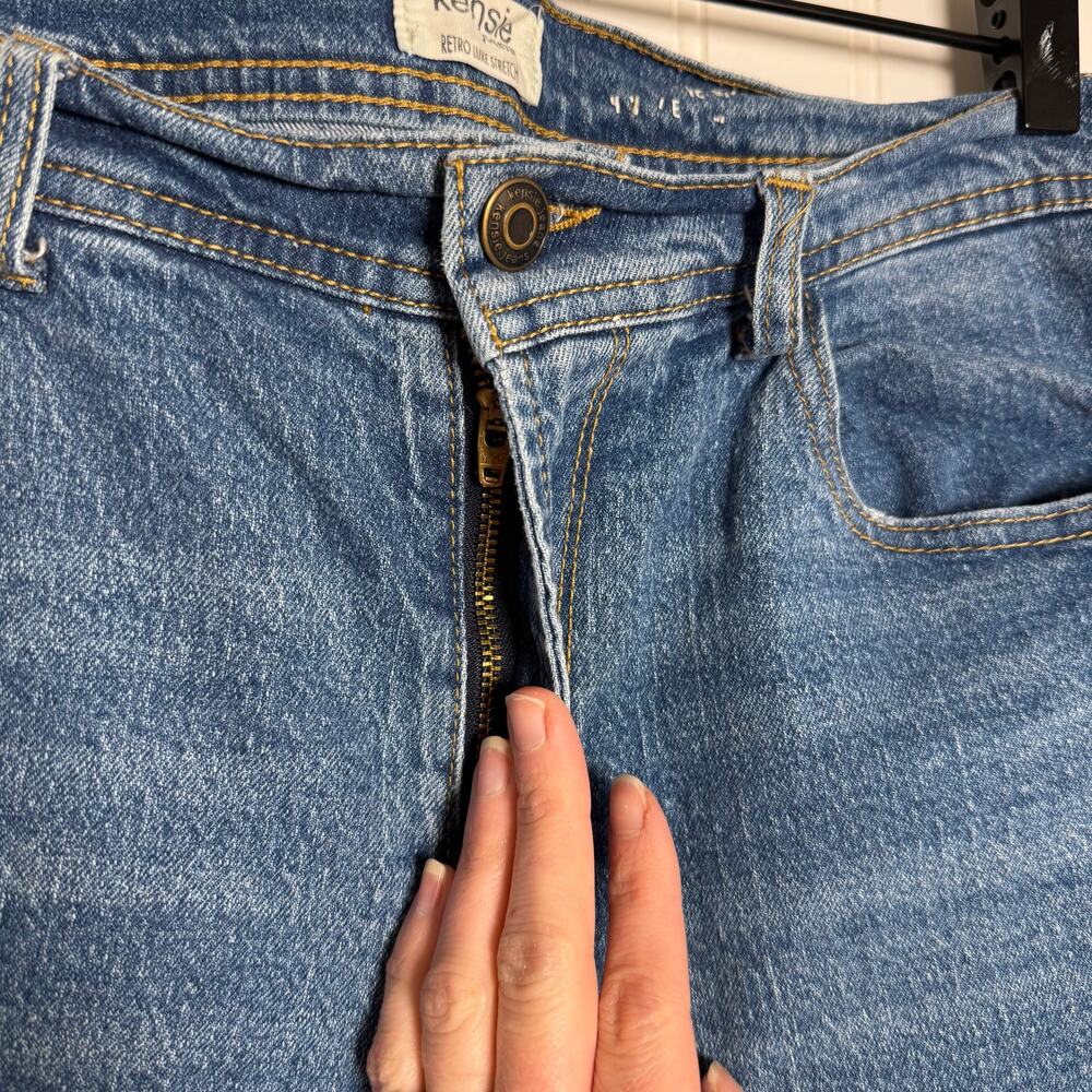 Kensie The Mila High-Rise Relaxed Straight Leg Denim Jeans Women’s Size 12 - Picture 10 of 11